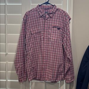 Vineyard Vines Red/ pink and Blue Plaid Harbor Shirt